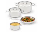 Topf-Set COSY & TRENDY "Cosy & Trendy Start2Cook Daily Kochgeschirr-Set", silber (silberfarben), Töpfe, Topf-Set, Starter-Topfset mit Edelstahl, Bratpfanne und Messskala
