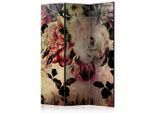 artgeist , Rosa, Beige , Holz, Textil , Kiefer , massiv , Blume , 135x172x3 cm , Motiv auf Vorder- und Rückseite ,
