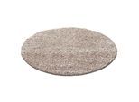 Muratap Basic rond shaggy vloerkleed hoogpolig- 200 cm rond
