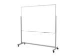 Maul Whiteboard MAULstandard fixed, mobil, Querformat, drehbar, 1200 x 1800 mm, magnethaftend, Ablageschale, kunststoffbeschichtetes Stahlblech, grau