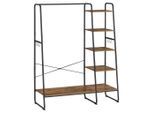Mid.you , Schwarz, Dunkelbraun , Metall, Holzwerkstoff , 120x160x45 cm , Schuhablage ,