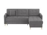 Ecksofa mit Schlaffunktion Venus ¦ grau ¦ Maße (cm): B: 222 H: 87 T: 162.0