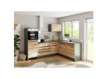 P & B , Anthrazit, Eiche Artisan , Holzwerkstoff , 4 Schublade(n),1 Schublade(n) Schubladen , seitenverkehrt montierbar, L-Form, nur wie online abgebildet bestellbar , B , 260x175 cm ,