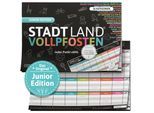 Spiel DENKRIESEN "Stadt Land Vollpfosten, Junior Edition A4 Block", bunt, Spiele, Kinder, Spiel, Made in Germany