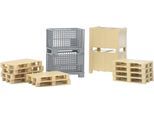 Spielwelt BRUDER "Logistik-Set, Paletten und Körbe (02415)", beige, Spielfigurenwelten, Kinder, Kunststoff, Spielwelt, Made in Europe