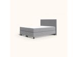 Emma Original Boxspringbett Komfort 160x200cm - dunkelgrau - Füße Holz - Kopfteil gesteppt