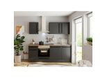 P & B , Schwarz , Holzwerkstoff , 1 Schublade(n) Schubladen , seitenverkehrt montierbar, nur wie online abgebildet bestellbar , B , 220 cm ,