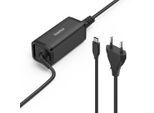 HAMA Notebook-Netzteil "Laptop-Ladekabel 5-20V/65W, Universal, USB-C, GaN, Power Delivery", schwarz, B:7,8cm H:3,1cm T:3,4cm, Netzteile, Notebook-Netzteil
