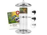 wildtier liebe Futterspender für Erdnüsse 26cm, Silber