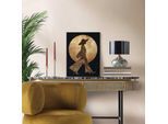Bild mit Rahmen REINDERS "Stilvolle Silhouette", gold (farbe bild(er): gold), Bilder, B/H/T: 30cm x 40cm x 1,6cm, Fashion, 1 Stk., MDF, Bild mit Rahmen, Schlafzimmer - Gold - MDF - Fashion - 30x40 cm, B:30cm H:40cm T:1,6cm