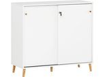 Aktenschrank SCHILDMEYER "Serie 500, Aktenschrank, Made in Germany, B: 100 cm", weiß, B:100cm H:92,6cm T:41cm, FSC-zertifizierter Holzwerkstoff, Schränke, Aktenschrank, Solide Verarbeitung - Dieses Produkt ist in Deutschland gefertigt