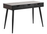 Schreibtisch ACTONA GROUP "Neptun mit 3 Schubladen im skandinavischen Design", schwarz (schwarz, schwarz), B:110cm H:77,1cm T:50cm, Tische, Schreibtisch, Bürotisch - Stilvoll & Zeitlos, Breite 110 cm