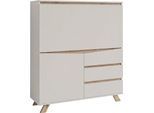 Sekretär OTTO HOME "Vaux", beige (kaschmir), B:120cm H:127cm T:38cm, Sekretäre, Sekretär, Kaschmir / Artisan Eiche (Eiche-Optik), Klapptür, Stauraum, B: 120 cm