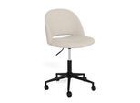 Schreibtischstuhl ACTONA GROUP "Allan - gepolsterter Bürostuhl mit Drehfunktion", beige (, matt schwarz, matt schwarz, beige), B:49cm H:77cm T:49,5cm, 100% Polyester, Stühle, Schreibtischstuhl, Höhenverstellbar durch Gasdruckfeder. Ideal fürs Home Office