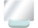 Kosmetikspiegel KLEINE WOLKE "Tray Mirror", grün, H:17,3cm T:11cm, Glas, Polyresin (Kunststein), Spiegel, Kosmetikspiegel, rutschsicher