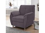 Sessel SIT & MORE "Sonoma, B: 95 cm, Federkern-Polsterung, komfortable Sitzhöhe 45 cm", grau (dunkelgrau), B:95cm H:91cm T:90cm, Struktur (100% Polyester);Luxus-Microfaser ALTARA NUBUCK (100% Polyester), Sessel, Sessel, Frei im Raum stellbar, individuell kombinierbar, modernes Design