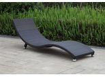Gartenliege GARDEN PLEASURE "CARACAS", schwarz (hellgrau), Obermaterial: 100% Polyester, Gartenliegen, Gartenliege
