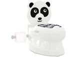 Toilettentrainer JAMARA "Meine kleine Toilette, Panda", Baby, weiß, Töpfchen Toilettentrainer, mit Spülsound und Toilettenpapierhalter