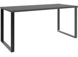 Schreibtisch WIMEX "Home Desk", grau (schwarz, graphit), B:159cm H:75cm T:70cm, Tische, Schreibtisch, Mit Metallkufen, in 3 Breiten