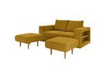Looks by W.Joop , Gelb , Textil , Eiche , 252x96x107 cm , Made in EU ,