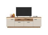 Hom`in , Eichefarben, Kaschmir , Holzwerkstoff , 2 Fächer , 210x64.4x44.6 cm ,