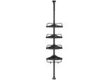 Möbelix , Schwarz , Metall, Kunststoff , 35x85-305x25 cm , höhenverstellbar ,
