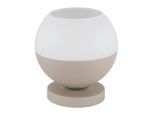 Globo , Opal, Sandfarben , Metall, Textil , 21 cm , CE , Wippschalter ,