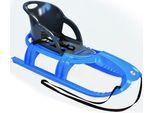 Rodel KHW "Snow Tiger Comfort", blau (blau, schwarz), Schlitten, KinderB:47cm H:54cm L:105cm, Kunststoff, Rodel, B:47cm H:54cm L:105cm