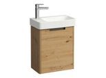 Laufen Juna Waschtisch-Set H8658662671131 1 Hahnloch, ohne Überlauf, 480x280 mm, Eiche