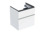 Geberit iCon Waschtisch-Unterschrank 502303012 59,2x61,5x47,6cm, 2 Schubladen, weiß/lackiert hochglänzend/Griff glanzverchromt