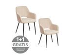 Mid.you , Schwarz, Creme , Holz, Metall, Textil , Pappel , Sperrholz , 57x83.5x63 cm , Bsci , inklusive Armlehnen ,