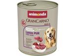 animonda GranCarno Single Protein Supreme Nassfutter Hund Adult, Lamm pur 12x800 g