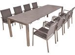 Garten-Essgruppe GARDEN PLEASURE "SIENNA 15", grau (grau, silber), Obermaterial: 70% PVC, 30% Polyester, Sitzmöbel-Sets, Garten-Essgruppe