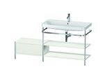 Duravit Happy D.2 Plus Möbelwaschtisch-Kombination HP4848O3939 160 x 49 cm, 1 Hahnloch, nordic weiß seidenmatt, mit Metallkonsole