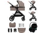Kombi-Kinderwagen KINDERKRAFT "ESME 3IN1", Baby, beige, Polyester, Stahl, Kinderwagen Kombi-Kinderwagen, inkl. Babyschale MINK PRO 2 i-Size (40–87 cm)