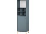 Büromöbel-Set SCHILDMEYER "Serie 500, Büromöbel-Set-3-tlg., Made in Germany", blau (fjord), Holzwerkstoff, Arbeitsmöbel-Sets, Büromöbel-Set, Solide Verarbeitung - Dieses Produkt ist in Deutschland gefertigt