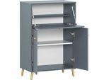 Schreibtisch SCHILDMEYER "Serie 500, Sekretär, Made in Germany, B: 65 cm", blau (fjord), B:65,2cm H:101,7cm T:39cm, Tische, Schreibtisch, Solide Verarbeitung - Dieses Produkt ist in Deutschland gefertigt
