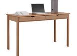 Schreibtisch HOME AFFAIRE "Gava", beige (natur, naturfarben, naturfarben), B:140cm H:80cm T:60cm, Tische, Schreibtisch, massives Kiefernholz, für das home office, Breite 100/120/140 cm
