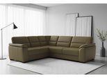 Ecksofa SIT & MORE "Montego Leder, L-Form, B: 255cm", braun (olive), Sofas, B/H/T: 255cm x 88cm x 225cm, NaturLEDER Stoff, langer Schenkel rechts,mit Bettfunktion, Ecksofa, wahlweise mit Schlaffunktion und Schubkasten, B:255cm H:88cm T:225cm