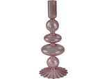 Kerzenhalter AM DESIGN "Stabkerzenhalter aus Glas", rosa (rose), H:22cm Ø:8,2cm, Glas, Kerzenhalter, Kerzenhalter, Höhe ca. 22 cm