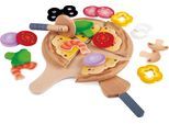 Spiellebensmittel HAPE "Pizza-Set", bunt, Kaufladensortimente, Kinder, Holz, Stoff, Spiellebensmittel