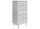 Mid.you , Grau , Holzwerkstoff , 5 Schublade(n) Schubladen , 141x46x70 cm ,