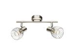 Globo , Chromfarben , Metall , 30x14.5 cm , CE , verstellbare Spotlights ,