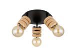 Globo , Braun, Schwarz , Metall, Holzwerkstoff , 17.5 cm , CE , verstellbare Spotlights ,