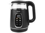 Bono , Schwarz , Metall, Kunststoff, Glas , 1.7 l , 16x25x21.7 cm , RoHS, GS-geprüft, Reach, CE , automatische Abschaltung, 360°-Sockel, abgedecktes Heizelement, Warmhaltefunktion, variable Temperaturauswahl ,
