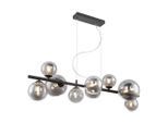 Globo , Schwarz , Metall, Glas , länglich , F , 34.5x120x87 cm , CE , höhenverstellbar, beliebig kürzbar ,