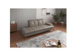 Sit & More , Grau , Textil, Leder , Kombination Echtleder/Stoff , Nappaleder , 231x90x122 cm , Goldenes M, Made in Europe, DGM-Klimapakt , Armteil rechts ,