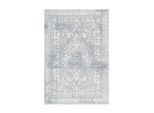 Kayoom , Blau, Creme , Textil , Vintage , rechteckig , 120x170 cm , pflegeleicht ,