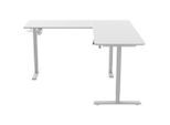 Livetastic , Weiß , Metall, Kunststoff, Holzwerkstoff , rechteckig , 140x72-117x160 cm , höhenverstellbar, Memoryschalter, Getränkehalter, Headsethalter ,