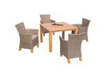 Gardenson , Naturfarben , Holz, Metall, Kunststoff , Akazie , Hartholz , Füllung: Polyurethan (Pur) , quadratisch , FSC ,